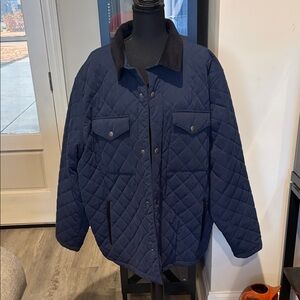 Old Navy Men's Quilted Blue Puffer Jacket
